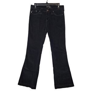 Vintage Y2K Hurley Corduroy Flare Pants Low Rise Black Flap Pockets Bootcut 5